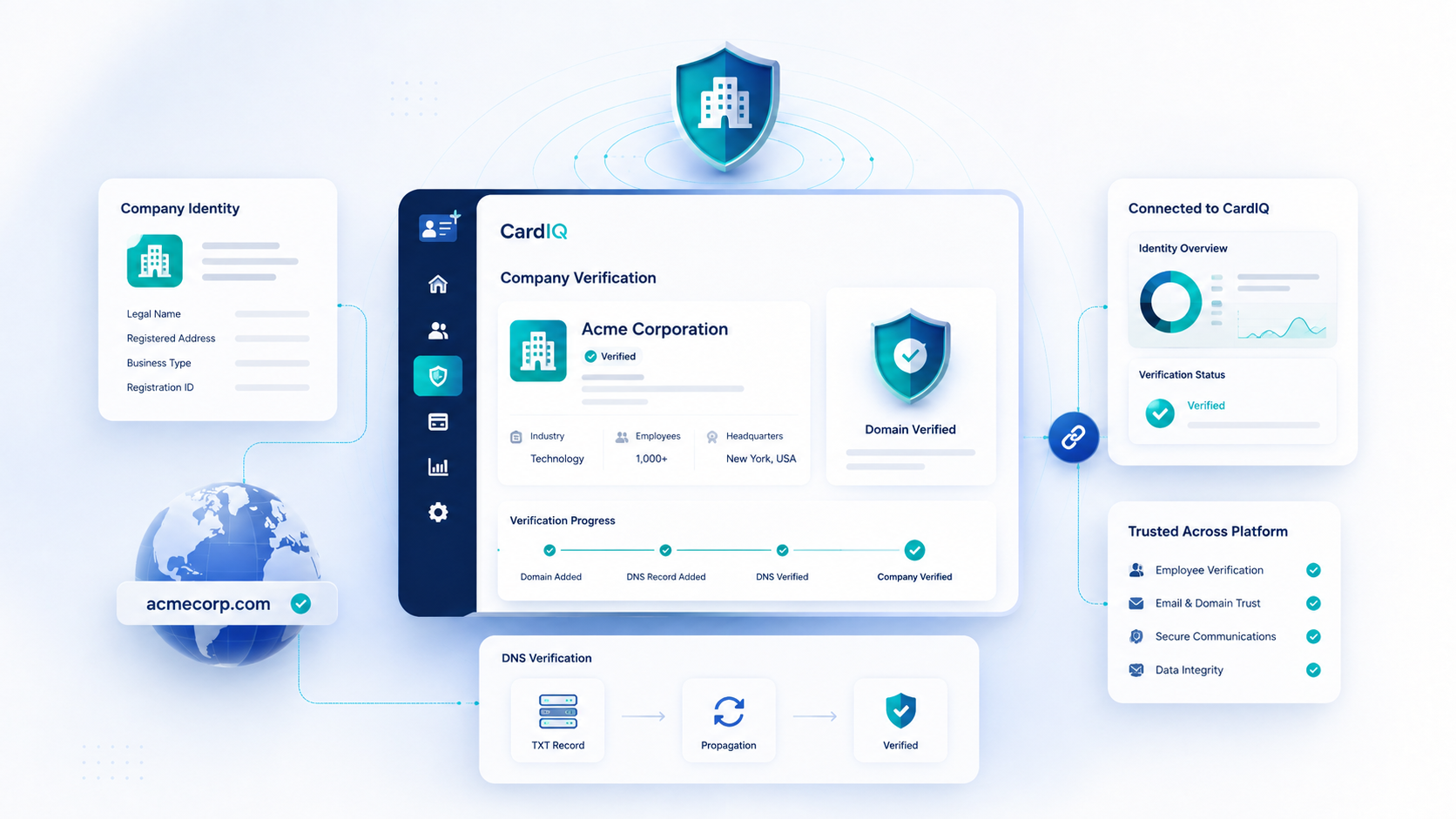 Company verification illustration